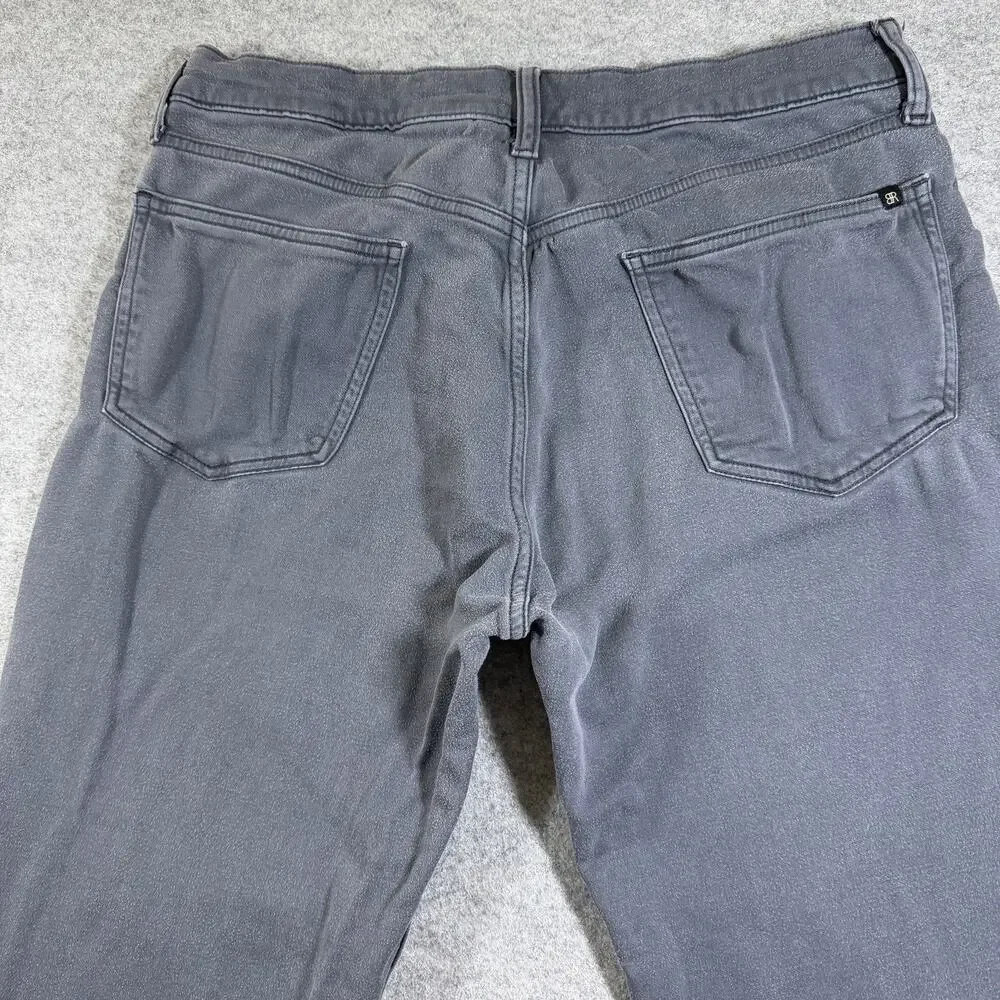 Banana Republic Twill Jeans Mens 34x30 Gray Faded Slim Straight Cotton Pants